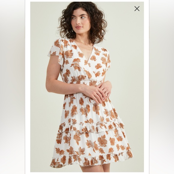 Altar'd State Dresses & Skirts - New with tags altard state calli smocked ruffle mini dress